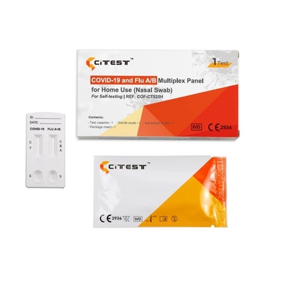 CE SARS-CoV-2 Influenza AB Rapid Test Nasal Swab Covid 19 Antigen Test Kit